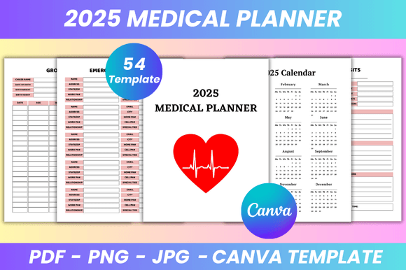 2025 Medical Planner Canva KDP Interior