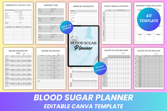 Blood Sugar Planner Canva KDP Interior: A Practical, Fully Customizable Tool for Health Tracking and Publishing