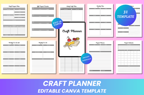 Craft Planner Canva KDP Interior