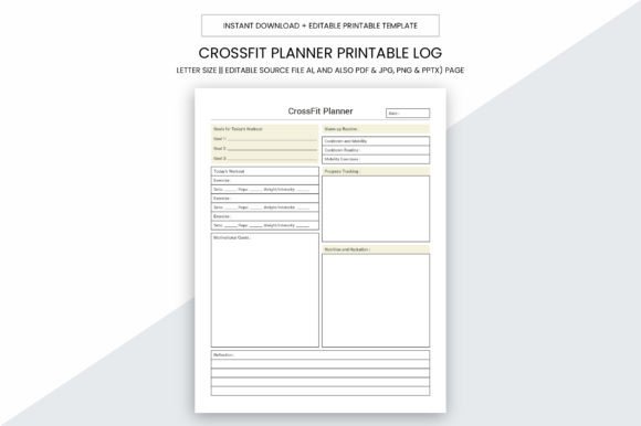CrossFit Planner Kdp Interior Template