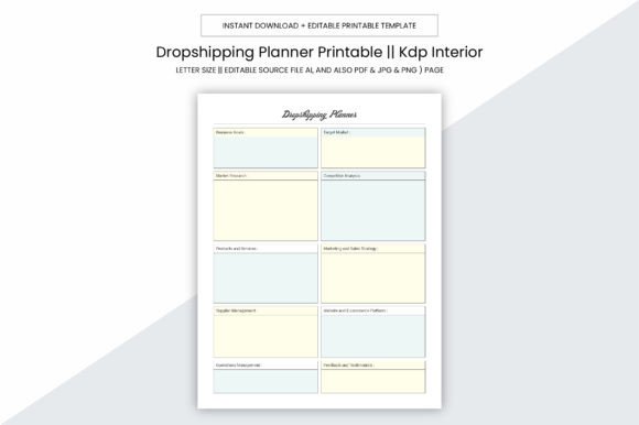Dropshipping Planner Kdp Interior: A Purpose-Built Tool for Modern E-Commerce Workflow