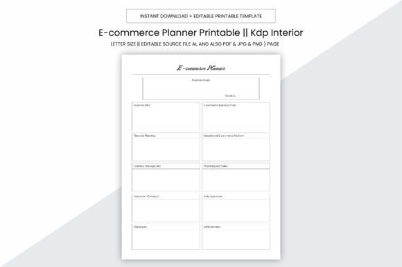 E-Commerce Planner KDP Interior: Your All-in-One Organizational Hub for Amazon Sellers and Digital Creators