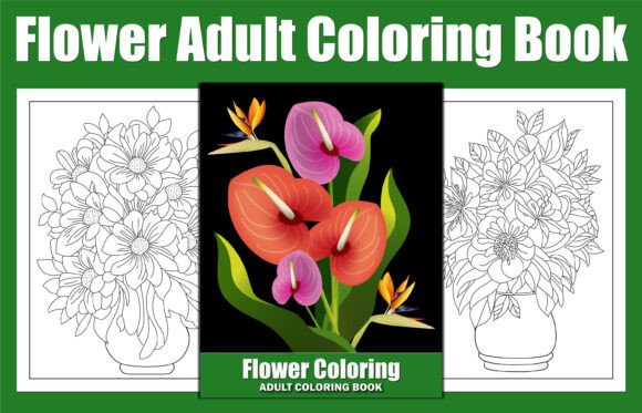 Flower Adult Coloring Book KDP Interior