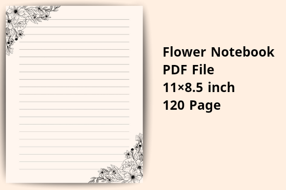 Flower Kdp Interior Design Notebook