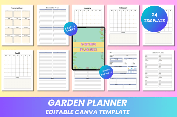 Garden Planner Canva KDP Interior