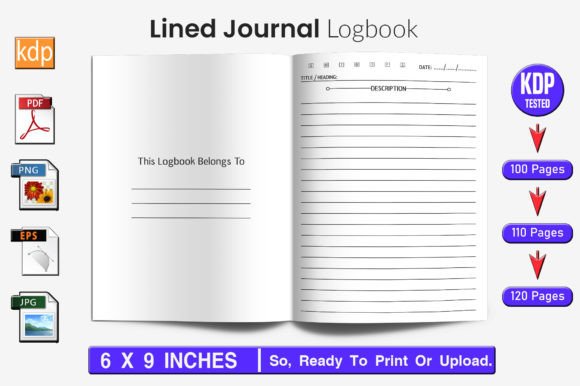 Lined Journal Log Book KDP Interior
