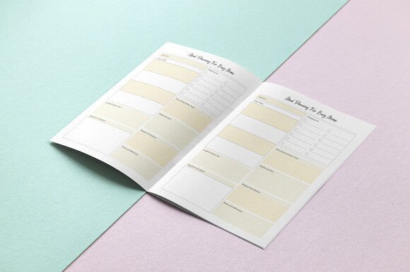 Meal Planning Printable KDP Interior