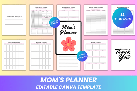Mom’s Planner Canva KDP Interior