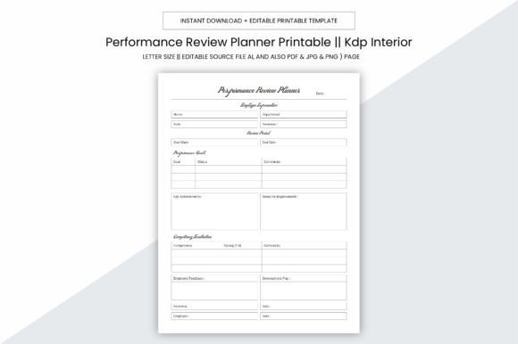 Performance Review Planner Kdp Interior: A Thoughtfully Designed Tool for Modern Professionals and Creators