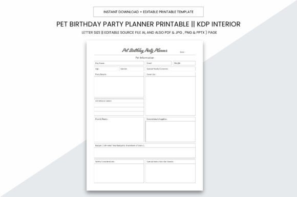 Pet Birthday Party Planner Kdp Interior