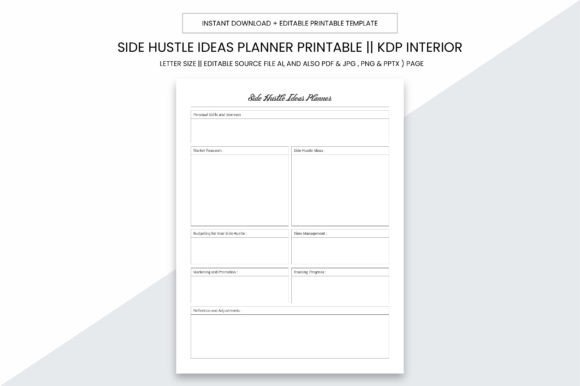 Side Hustle Ideas Planner Kdp Interior