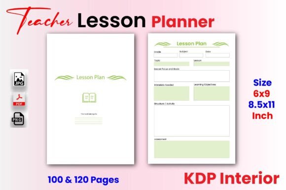 Teacher Lesson Planner KDP Interior PDF