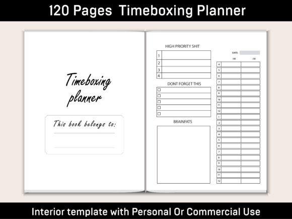 Timeboxing Planner KDP Interior V-02