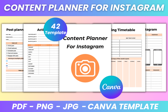 Ultimate Instagram Content Planner for Canva & KDP: Editable, Print-Ready, and Fully Customizable