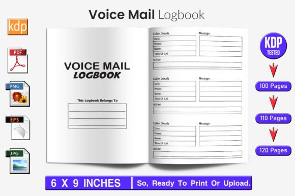 Voice Mail Log Book KDP Interior